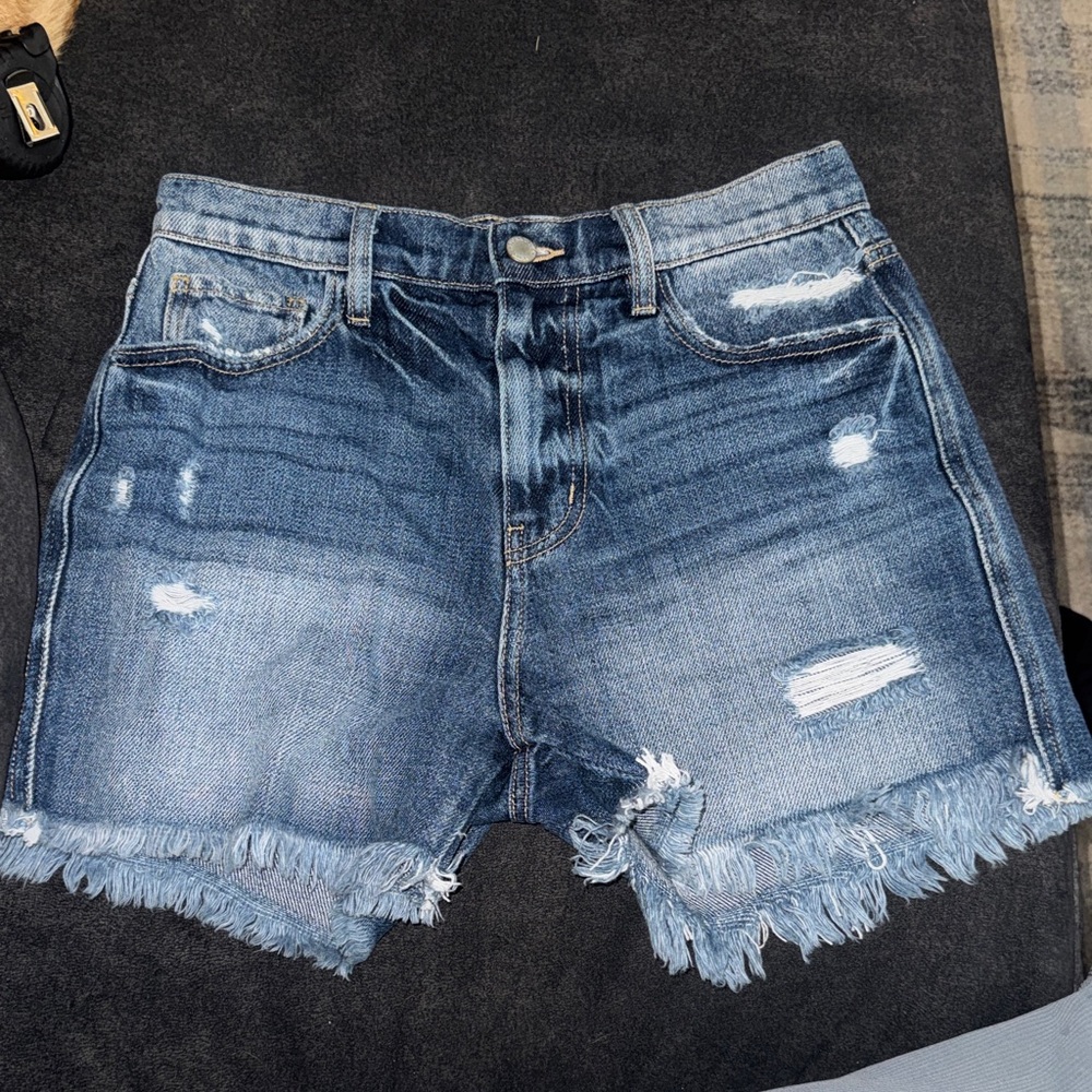 Kancan women’s ultra high rise jean shorts